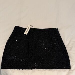 Black Sequin Skirt